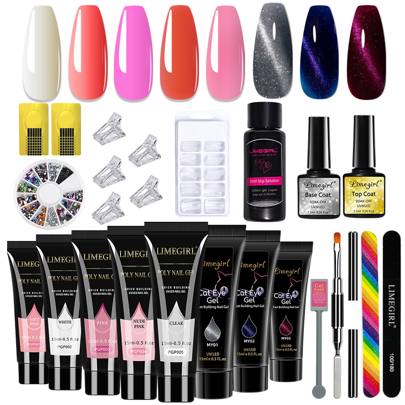 Nail Art Extension Cat Eye - طقم فن الأظافر من LIMEGIRL سعة