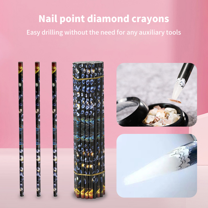 Rhinestone Nail Gem - 1 قطعة تلوين الشمع التنقيط قلم