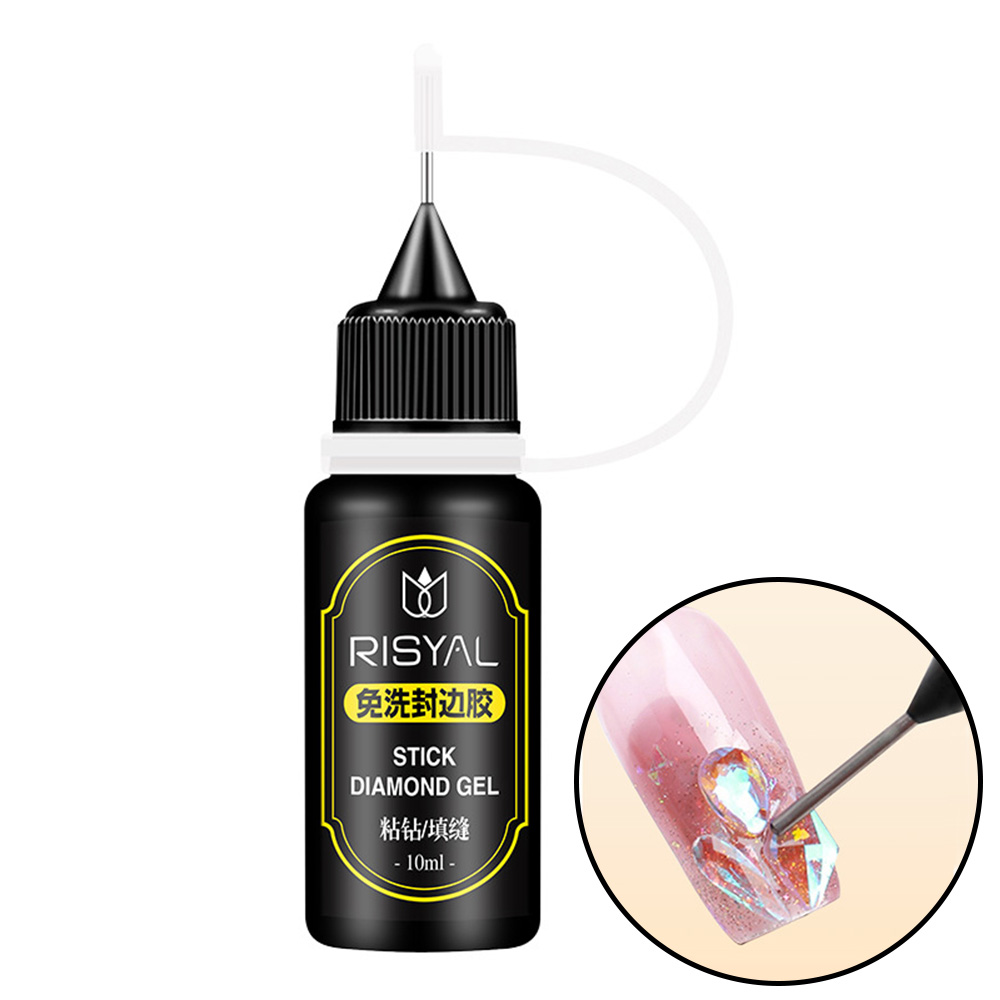 Rhinestone Nail Gem - غراء تثبيت أحجار الراين للأظافر، جل