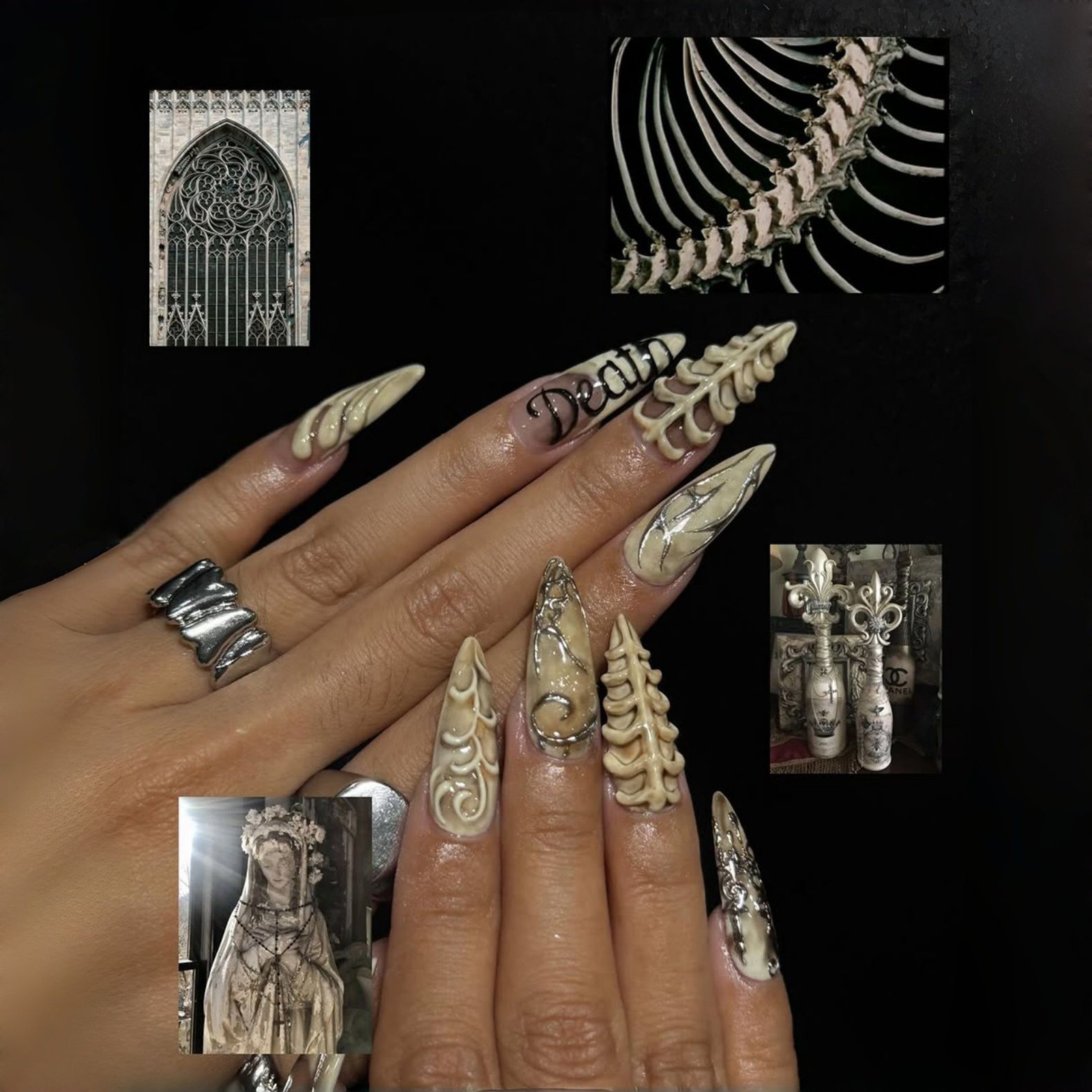 Nail Art Gothic - أظافر صناعية لمحبي الكوسبلاي بأسلوب الهالوين
