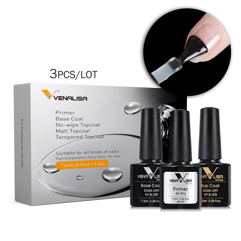 3 قطعة/المجموعة Venalisa التمه - مراجعة Peel Off Base Coat وسعره