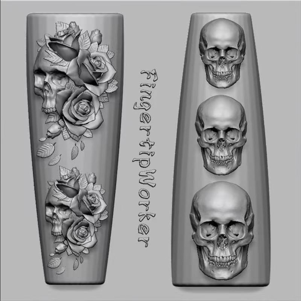 طقم قوالب سيليكون لفن الأظافر  - مراجعة Nail Art Gothic وسعره