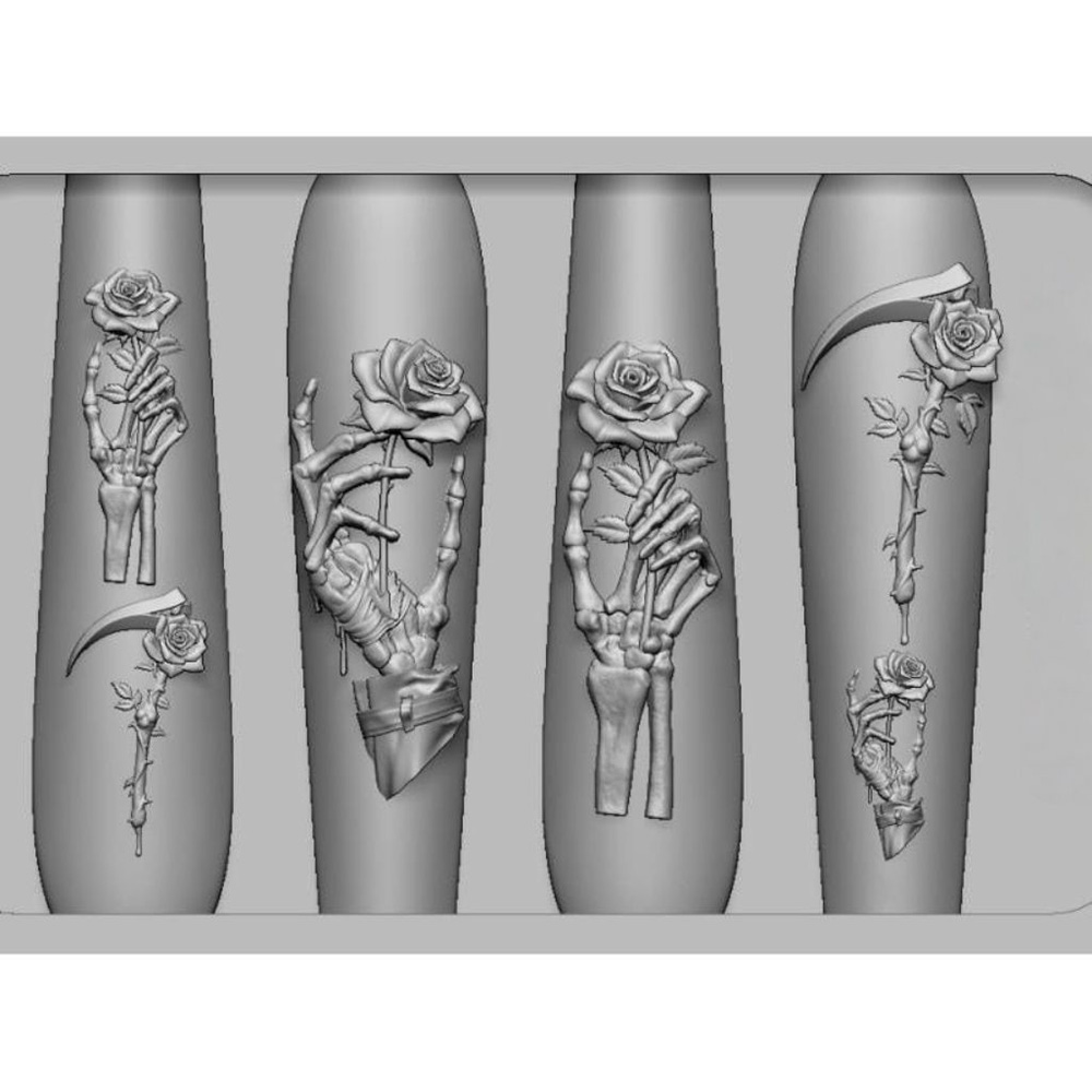 طقم قوالب سيليكون لفن الأظافر  - مراجعة Nail Art Gothic وسعره