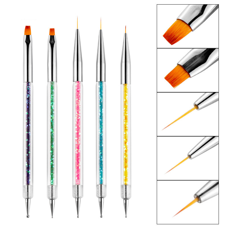 5 قطعة رسومات أظافر التنقيط ال - مراجعة Rhinestone Nail Gem وسعره