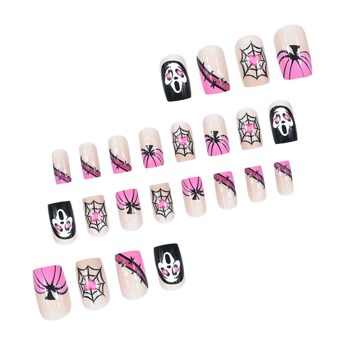 24 قطعة من الأظافر الاصطناعية  - مراجعة Nail Art Gothic وسعره