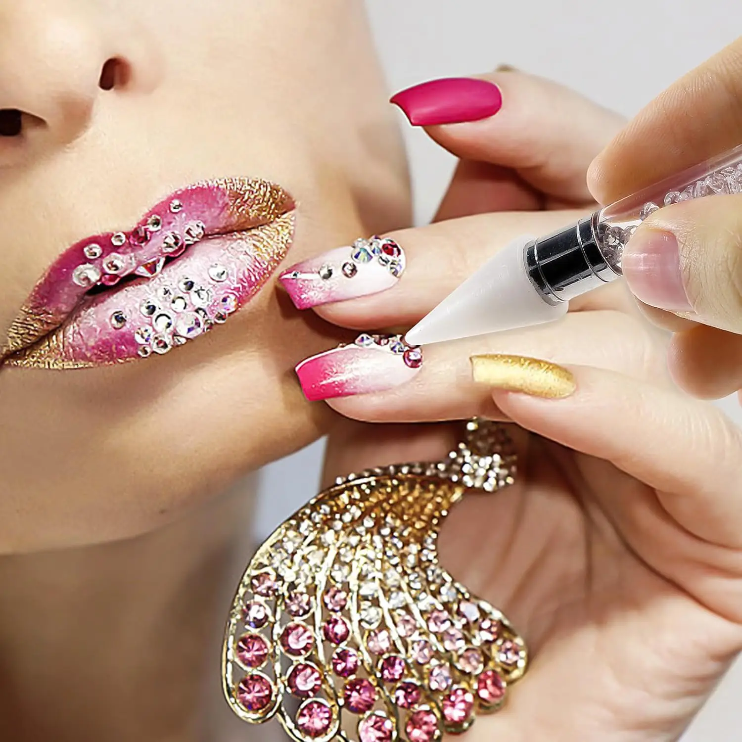 قلم شمع مزدوج الطرف لتحديد ووض - مراجعة Rhinestone Nail Gem وسعره