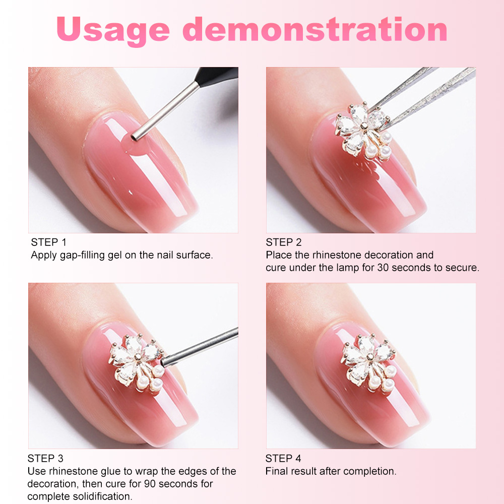 غراء تثبيت أحجار الراين للأظاف - مراجعة Rhinestone Nail Gem وسعره