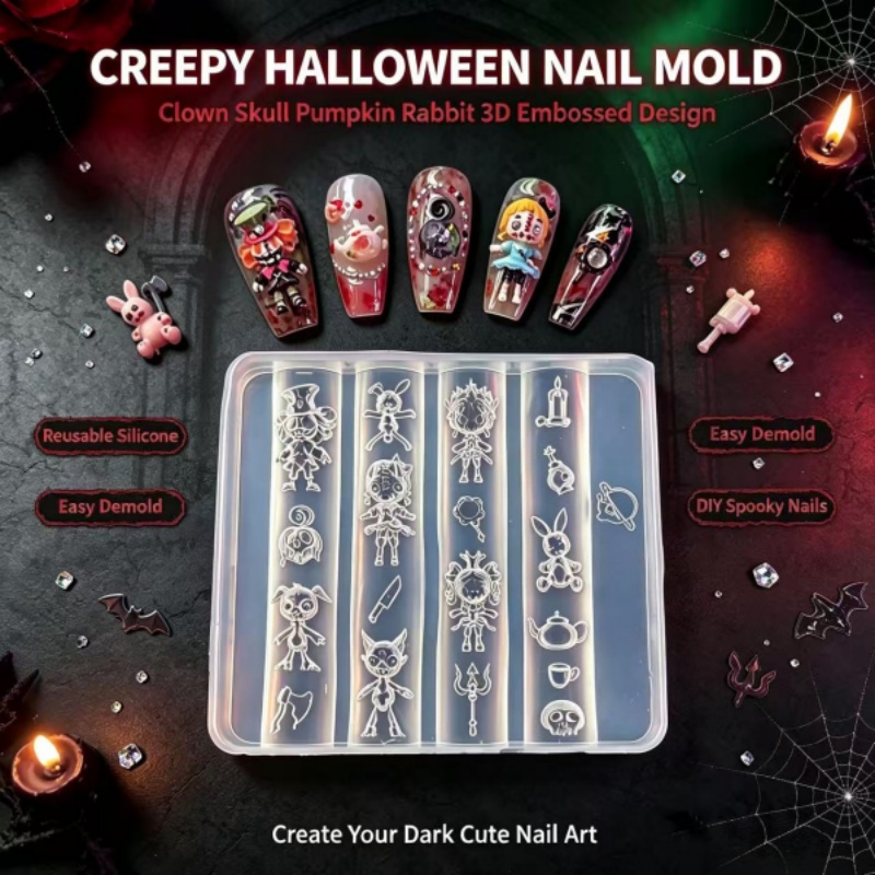 قالب سيليكون لفن الأظافر بتصمي - مراجعة Nail Art Gothic وسعره