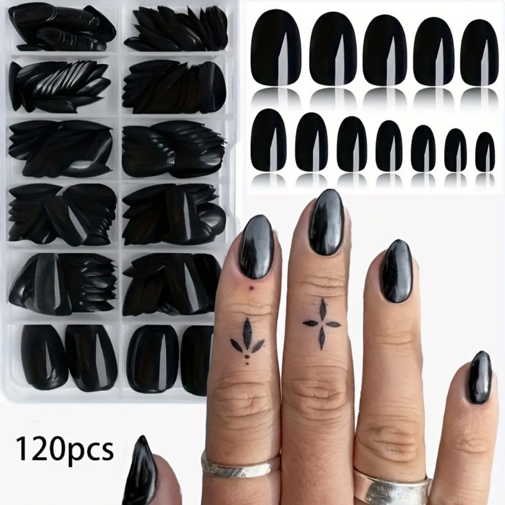 أظافر صناعية متوسطة الطول بلون - مراجعة Nail Art Gothic وسعره