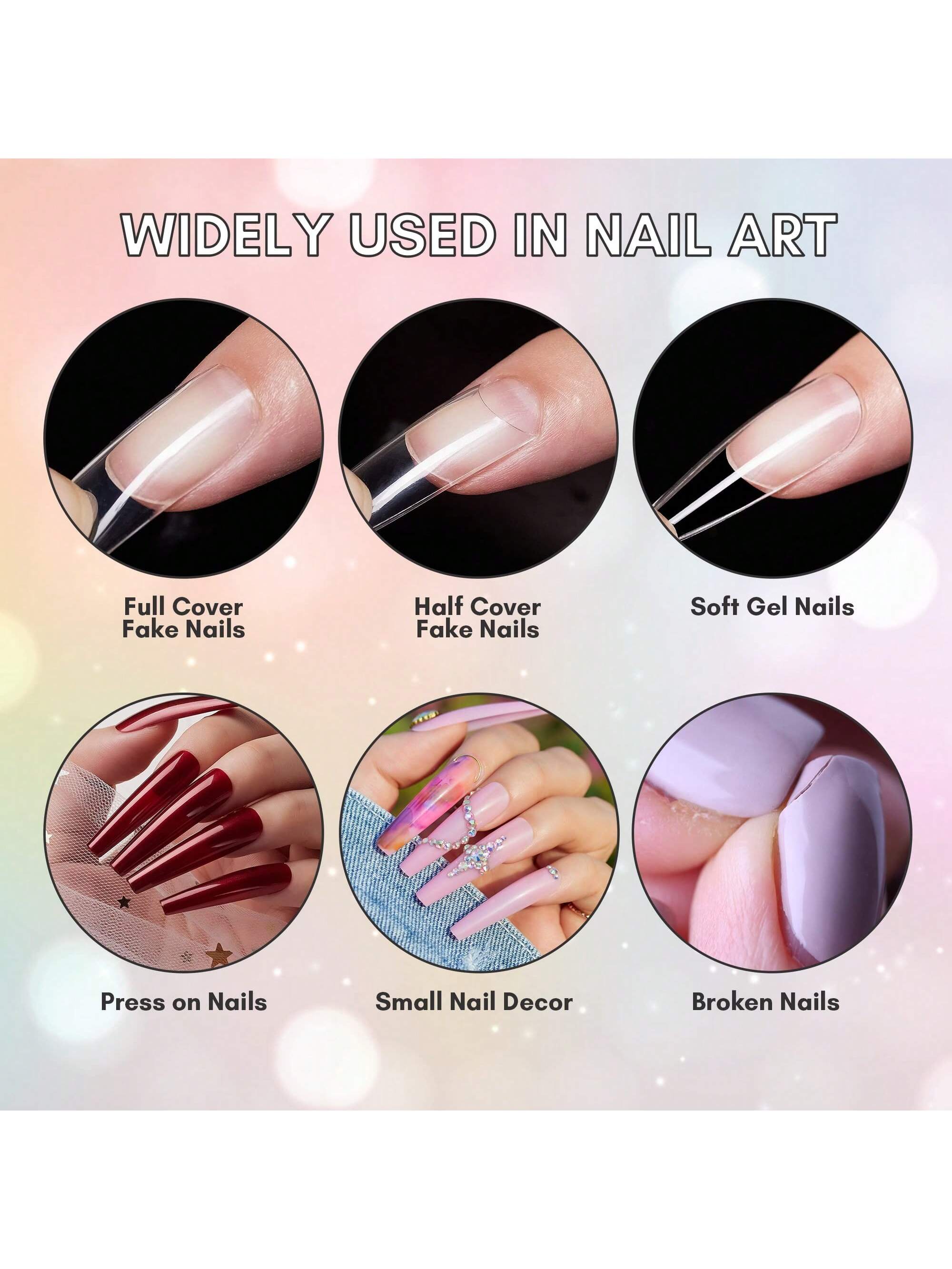 عبوة 100/1000 قطعة من غراء الأ - مراجعة Rhinestone Nail Gem وسعره