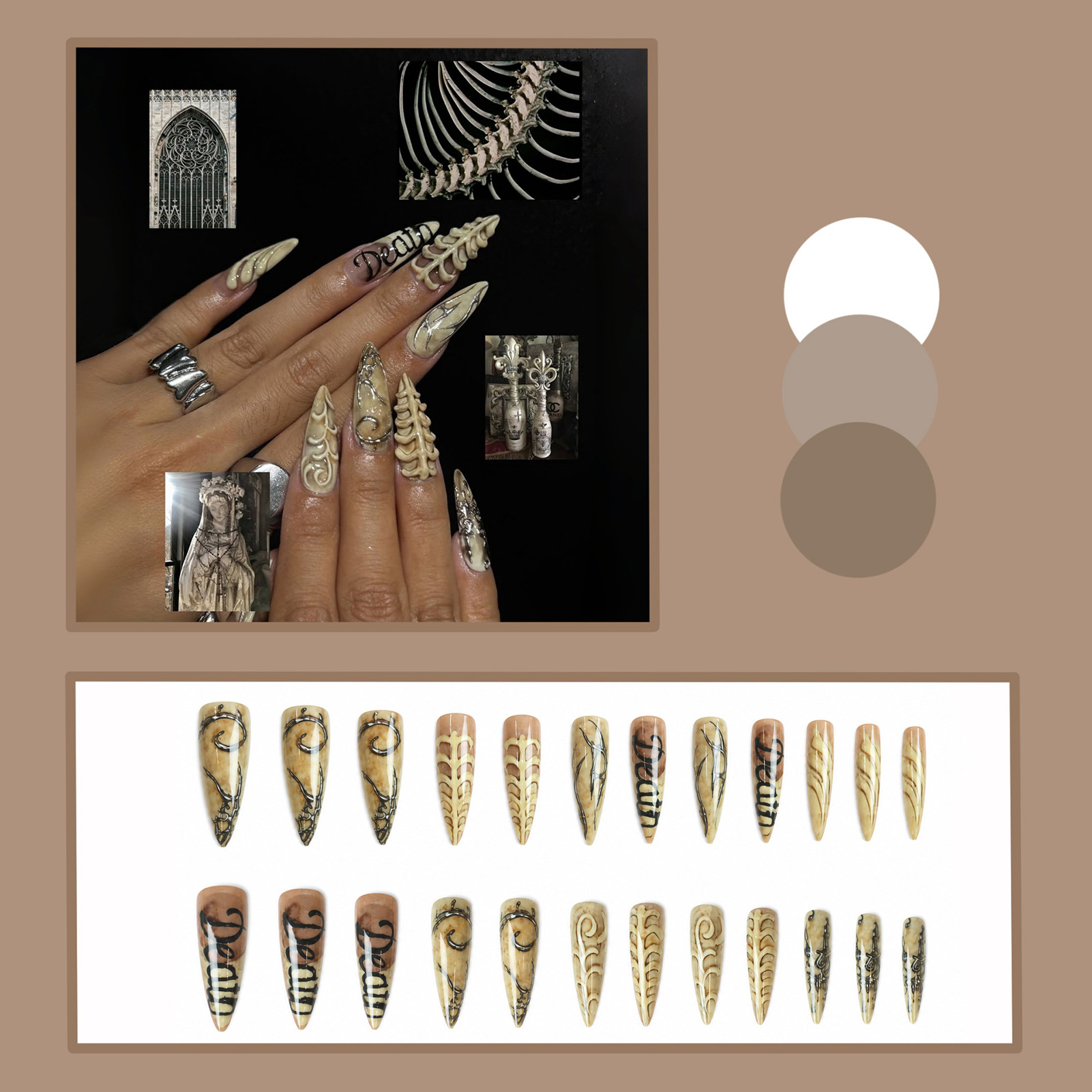 أظافر صناعية لمحبي الكوسبلاي ب - مراجعة Nail Art Gothic وسعره